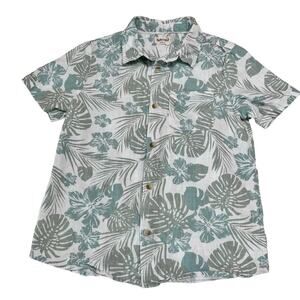 MoMoLand Size 8 Boys Tropical Hawaiian Shirt Button Cotton